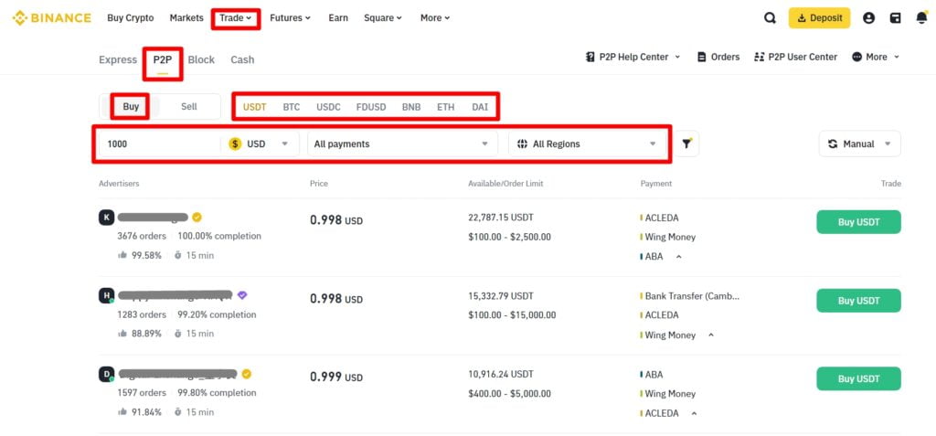 How To Buy Crypto On Binance P2P