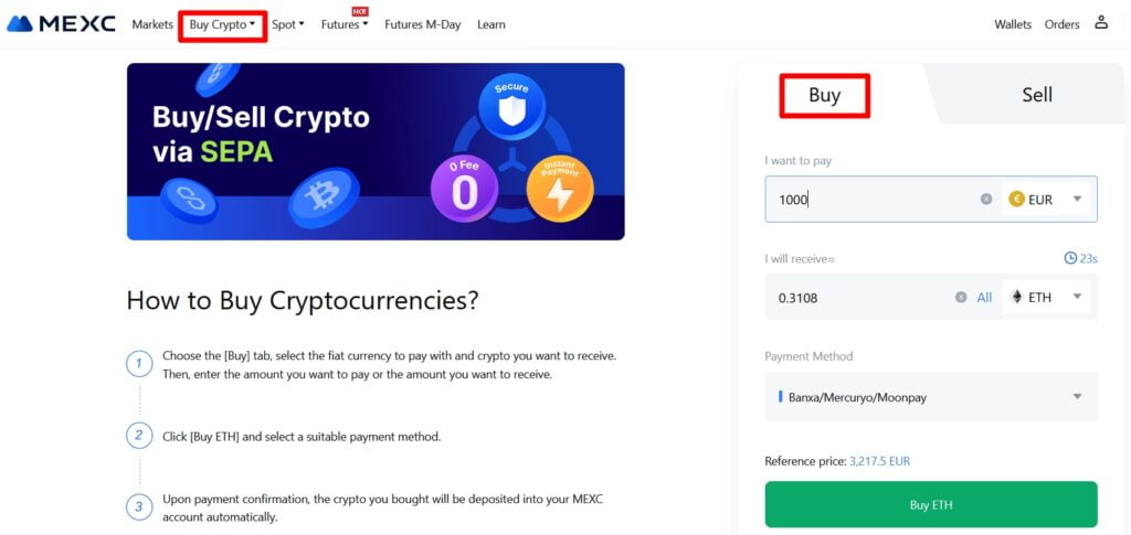 How To Buy Crypto On MEXC