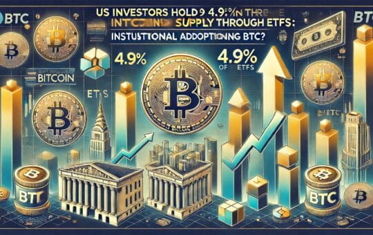 US Investors Hold 4.9% Of Bitcoin Supply Through ETFs: Institutional Adoption Driving BTC?