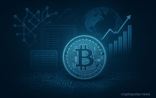 Futuristic digital illustration of Bitcoin with glowing blockchain circuits, financial charts, and a wireframe globe, symbolizing Asia’s first Bitcoin treasury fund.