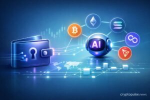 AI agent connected to multi-chain crypto wallet, enabling secure blockchain transactions across Bitcoin, Ethereum, and Solana networks