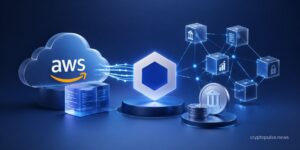 AWS cloud and Chainlink blockchain network powering enterprise tokenization and trusted data integration