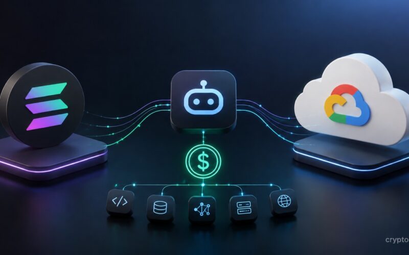 Solana and Google Cloud AI agent payment system using stablecoins for API access