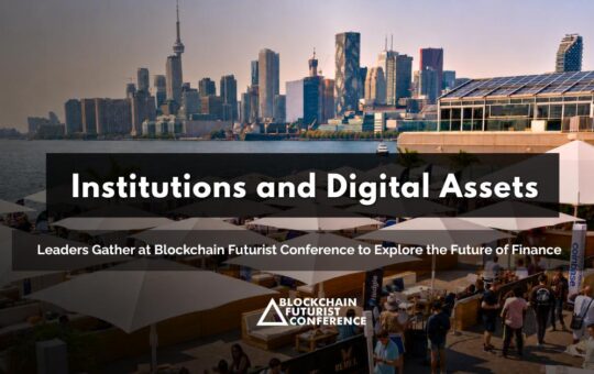 Attendees gather at Blockchain Futurist Conference as leaders discuss digital assets and finance.