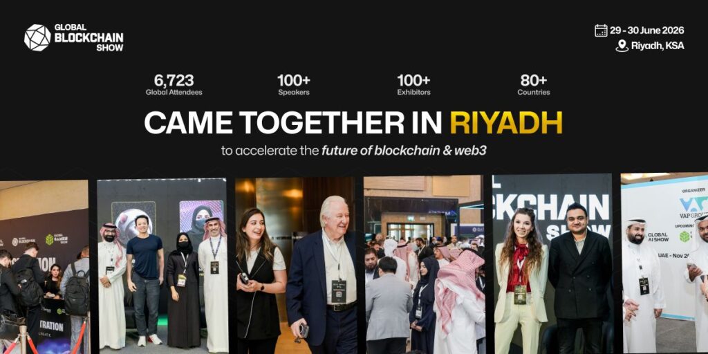 Attendees and speakers at Global Blockchain Show Riyadh 2026 conference