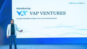 VAP Group CEO Vishal Parmar introduces VAP Ventures during the launch event in Riyadh