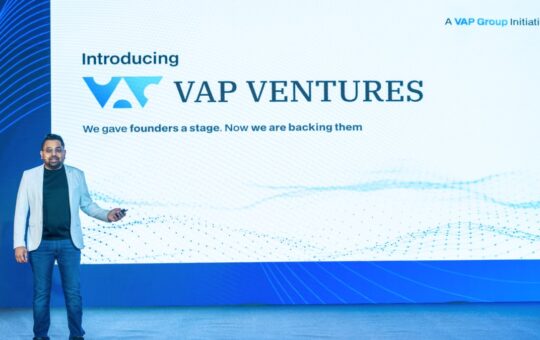 VAP Group CEO Vishal Parmar introduces VAP Ventures during the launch event in Riyadh