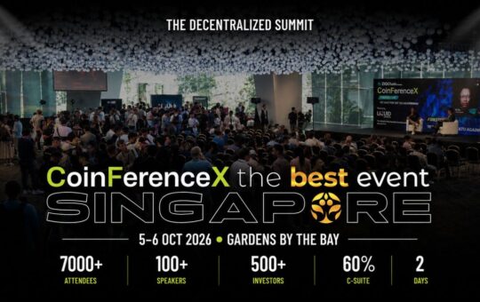 CoinFerenceX The Best Event Singapore at Gardens by the Bay, October 5-6, 2026