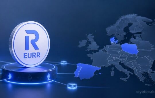 EURR stablecoin on Ethereum beside a map of Europe highlighting Revolut's initial rollout markets