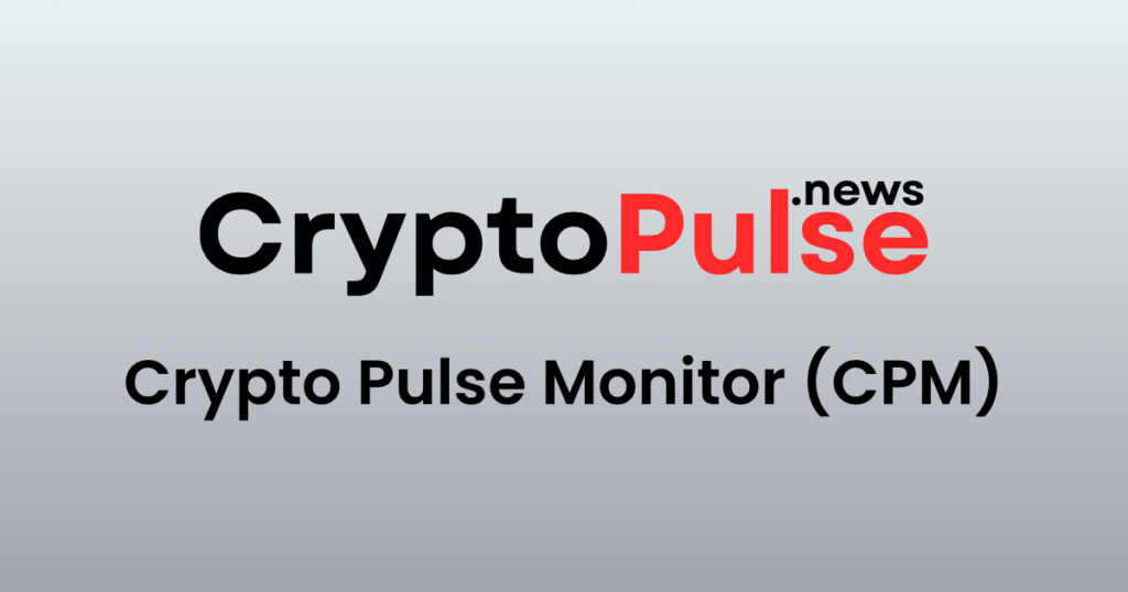 CryptoPulse.News logo with Crypto Pulse Monitor (CPM) title
