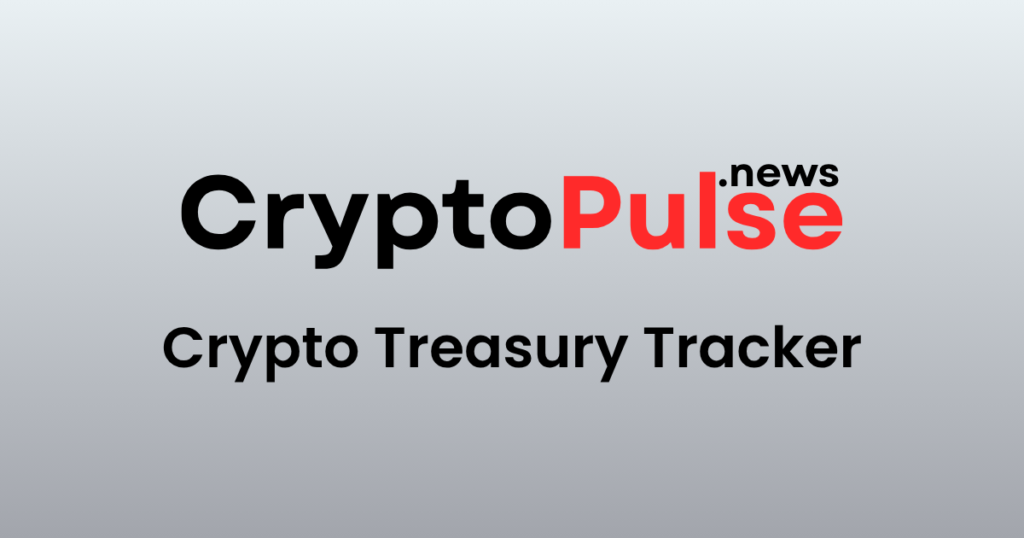 CryptoPulse.News logo with Crypto Treasury Tracker title