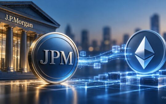 JPMorgan’s JPM Coin connects to Ethereum blockchain for institutional payments and digital-asset settlement.
