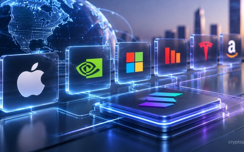 Tokenized U.S. stocks from major companies connected to Solana blockchain infrastructure